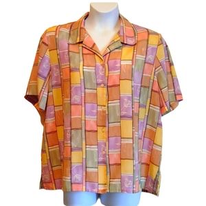 Allison Daley size 18W, short sleeve blouse